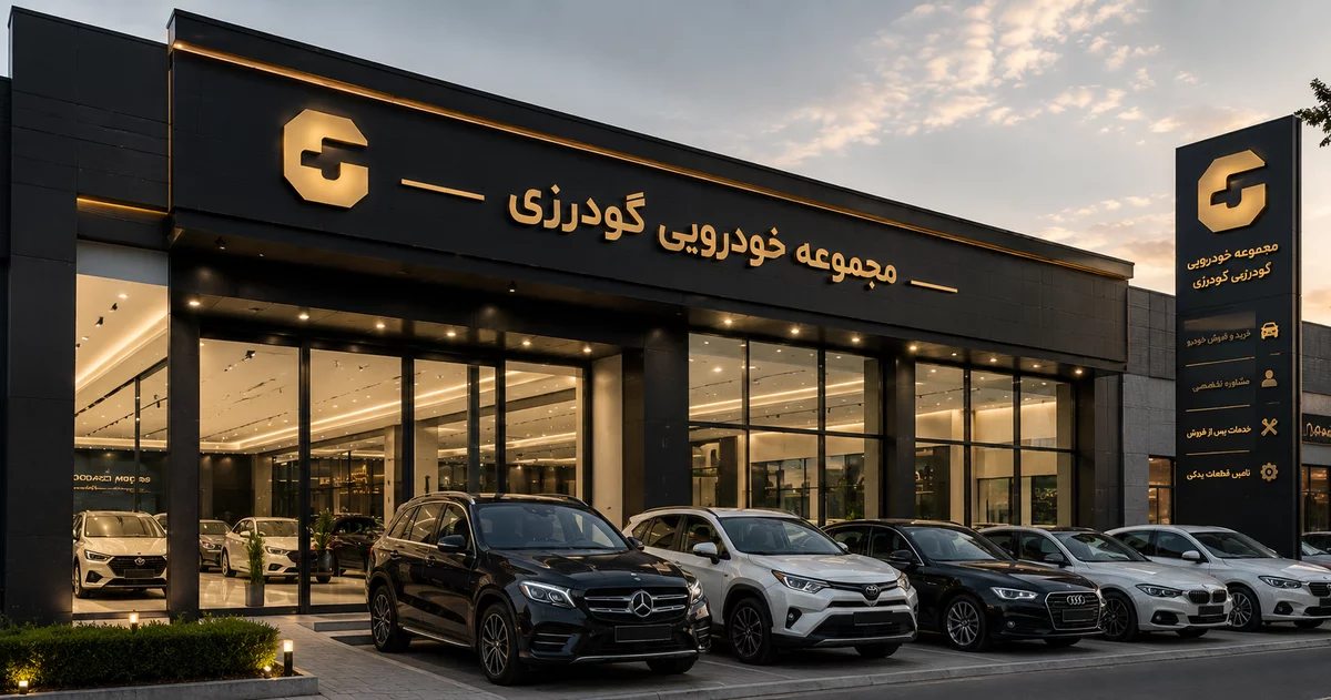 نمای بیرونی و فضای مجموعه خودرویی گودرزی